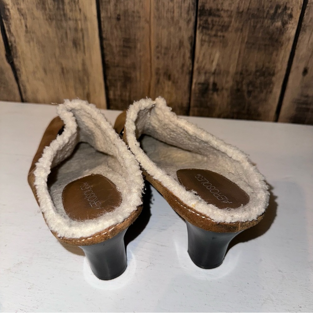 Aerosoles Cinch Shearly Leather Upper Clog Slip On - Picture 4 of 10